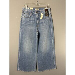 NWT LEVI'S Womens Size 29 XL Flood Super Wide Leg Blue Denim Jeans Anthropologie